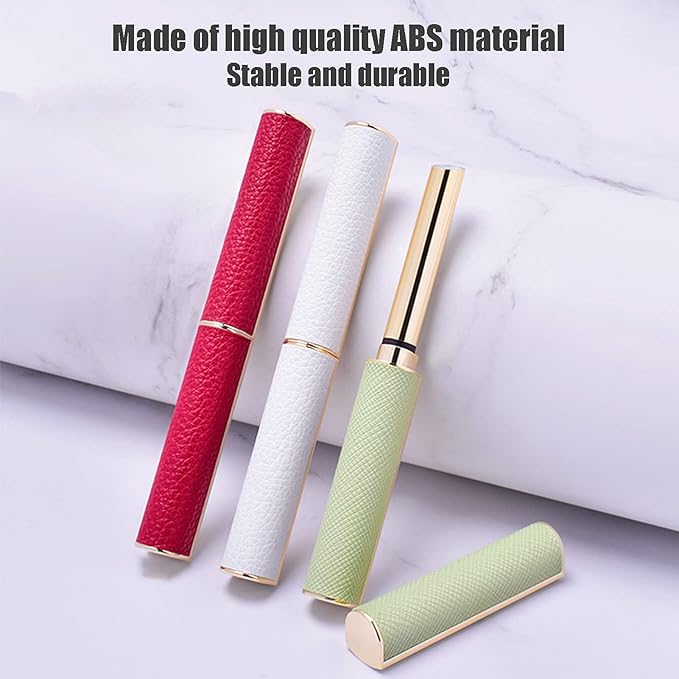 Sonew Empty Lipstick Tubes, 4Pcs Refillable DIY Lip Balm Tube Containers, Reusable Storage Containers Lip Balm Making Kit