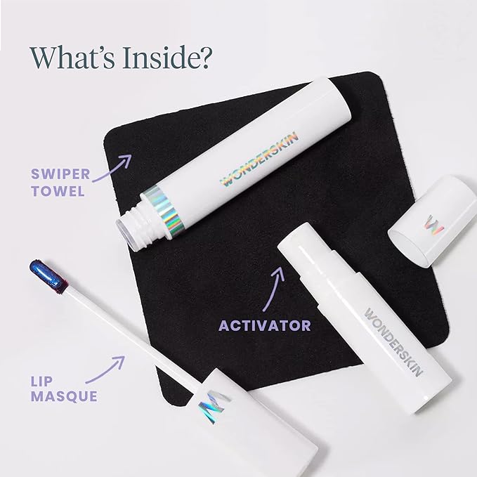 Wonderskin Wonder Blading All Day Lip Stain Peel Off Masque and Reveal Kit - Long Lasting, Waterproof Pink Lip Tint, Transfer Proof Natural Makeup Stain Kit (Sweetheart)