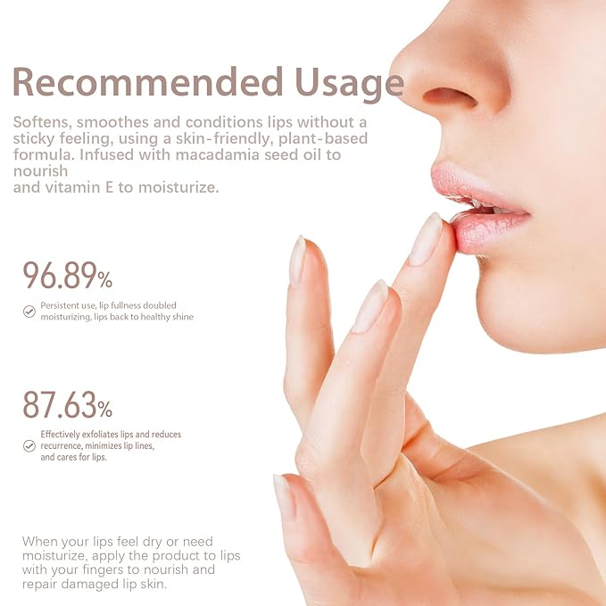 Moisturizing Overnight Lip Mask Vitamin E Lip Butter Repair Sleeping Lip Balm For Hydrated, Full Looking & Irresistible Lips(0.2 Fl Oz),Mild snow