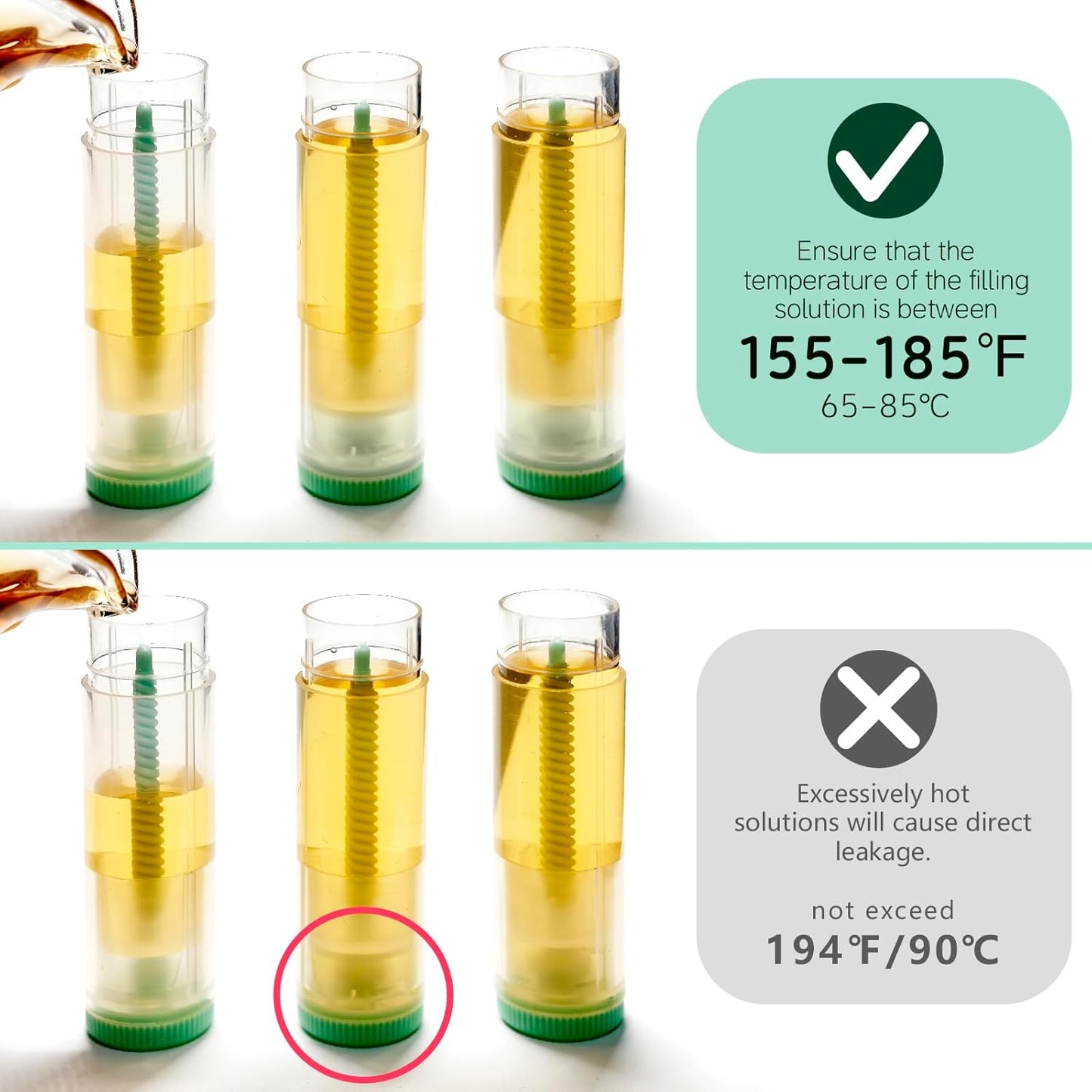 JuLand 50 Pack Empty Lip Balm Containers Bulk 5.5ml - Clear Twist-Up Tubes with Multi-Colored Caps, Refillable Chapstick Tube for DIY Lip Balm Making