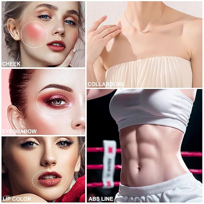 3Pcs Liquid Contour Makeup Trio with Bronzer Shade, Blush, Highlighter for Sculpted Makeup, Matte Finish Liquid Contour Set Easy to Create a Lightweight Look, Longwear Waterproof Formula (1, 6, 11)