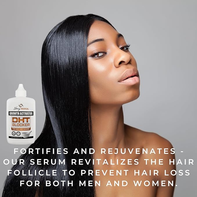 Ebony Medical DHT Blocker Hair Growth Serum for Thinning Hair – Hair Regrowth Treatment for Men & Women – Procapil Formula – Thickens Fine Hair – Liposomal Scalp Serum – 2 fl oz