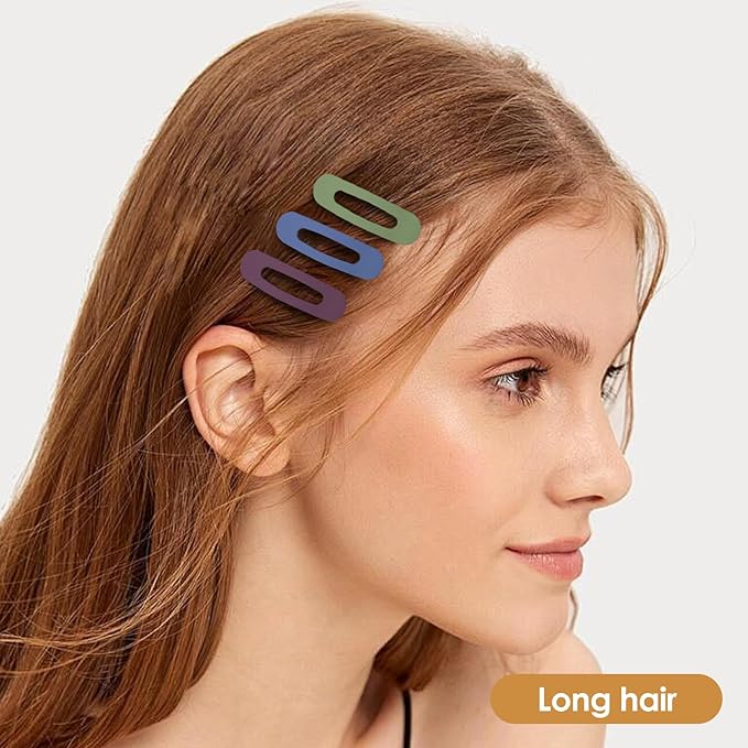 Small Flat Hair Clips for Women Lay Down Clips for Thin Hair Accessories 2.16 Inch 6pack
