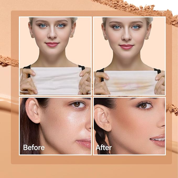 Oil Control Face Powder, Matte Smooth Setting Powder, Waterproof Long-Lasting Setting Powder, Perfect Lightweight Face Makeup For Soft Focus Finish, Minimizes Fine Lines And Pores (Classic Ivory)