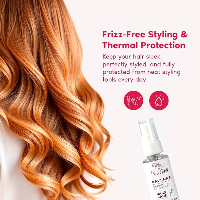 I Belli Capelli Ravenna Hair Oil for Frizzy Hair – Split End Repair, Heat Protection & Deep Hydration – Macadamia, Avocado & Coconut Oil for Damaged, Dry & All Hair Types (60ml/2.02 Fl Oz)