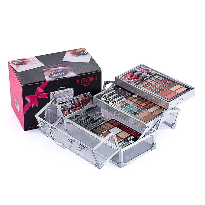 74 Colors Makeup Kit All-in-one Makeup Set, Cosmetic-Gift for Women -Include Makeup Brush Set, Eyeshadow Palette, Brow Powder, Eyebrow Pencil, Lip brush -(Multicolor 102)