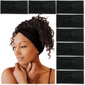 Tobeffect Black Headbands for Women Non Slip Turban Headband Boho Elastic Head Band Hair Accessories (Black Grace)