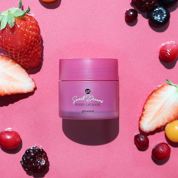 Sweet Dreams Lip Mask: Nourishing, Plumping and Hydrating Lip Balm | Ecofriendly Lip Sleeping Mask | Hyaluronic Acids + Vitamin C + Shea Butter + Antioxidants | Berry - 0.7 oz.