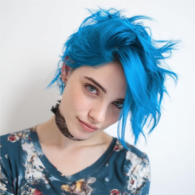 Blue Hair Spray Temporary, Hair Color Spray 1-Day Hair Dye Colored for Kids Women Men, Hair Wax Color Washable, Hair Paint Spray for Halloween Party Fast-Drying, Non-Sticky 4.06 Fl Oz