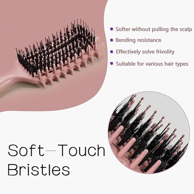Curly Hair Brush,Curl Defining Brush for Effortlessly Defined Curls & Waves,Vented Hair Brush for Wet & Dry Hair,Women and Men,Reduces Frizz (Beige) ASIN B0FB93H4MR
