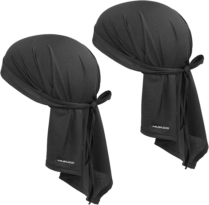 Bandanas Skull Caps for Men, Women Breathable Neck Gaiters, Sweat Wicking Do Rags Head Wraps, Helmet Liner Durag