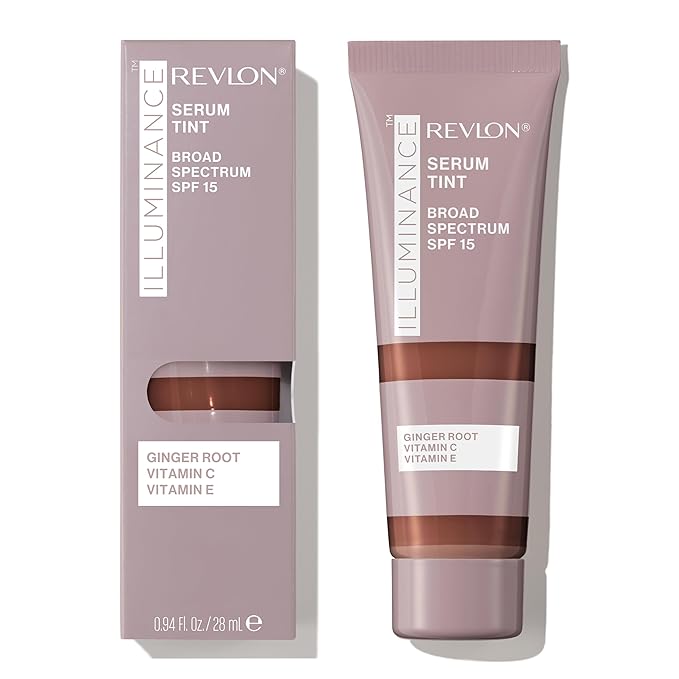 Revlon Illuminance Tinted Serum, Triple Hyaluronic Acid, Evens Out Skin Tone Over Time and Hydrates All Day, SPF 15, 605 Rich Mahogany, 0.94 fl oz.