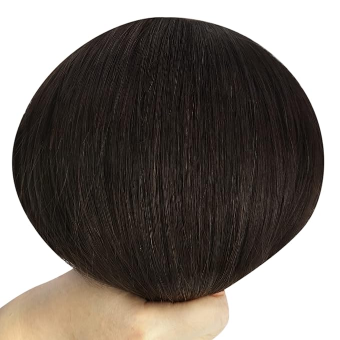 YoungSee 135G Wire Hair Extensions Real Human Hair Darkest Brown Hair Extensions Invisible Wire Dark Brown Layered One Pice Hair Extension for Women 24Inch