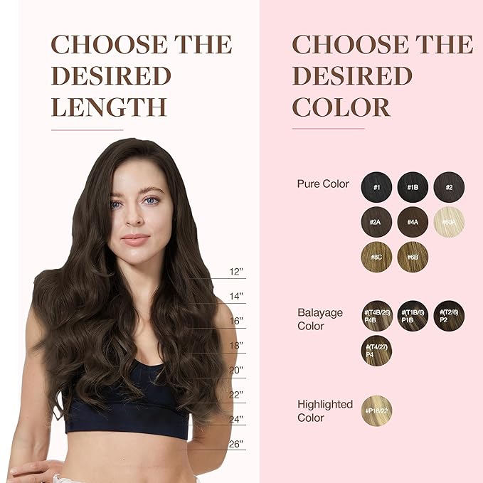 GOO GOO Clip in Hair Extensions Real Human Hair, Remy Human Hair Extensions Clip ins for Women, Natural Human Hair, 20inch 150g 9Pcs, 2A Light Brown