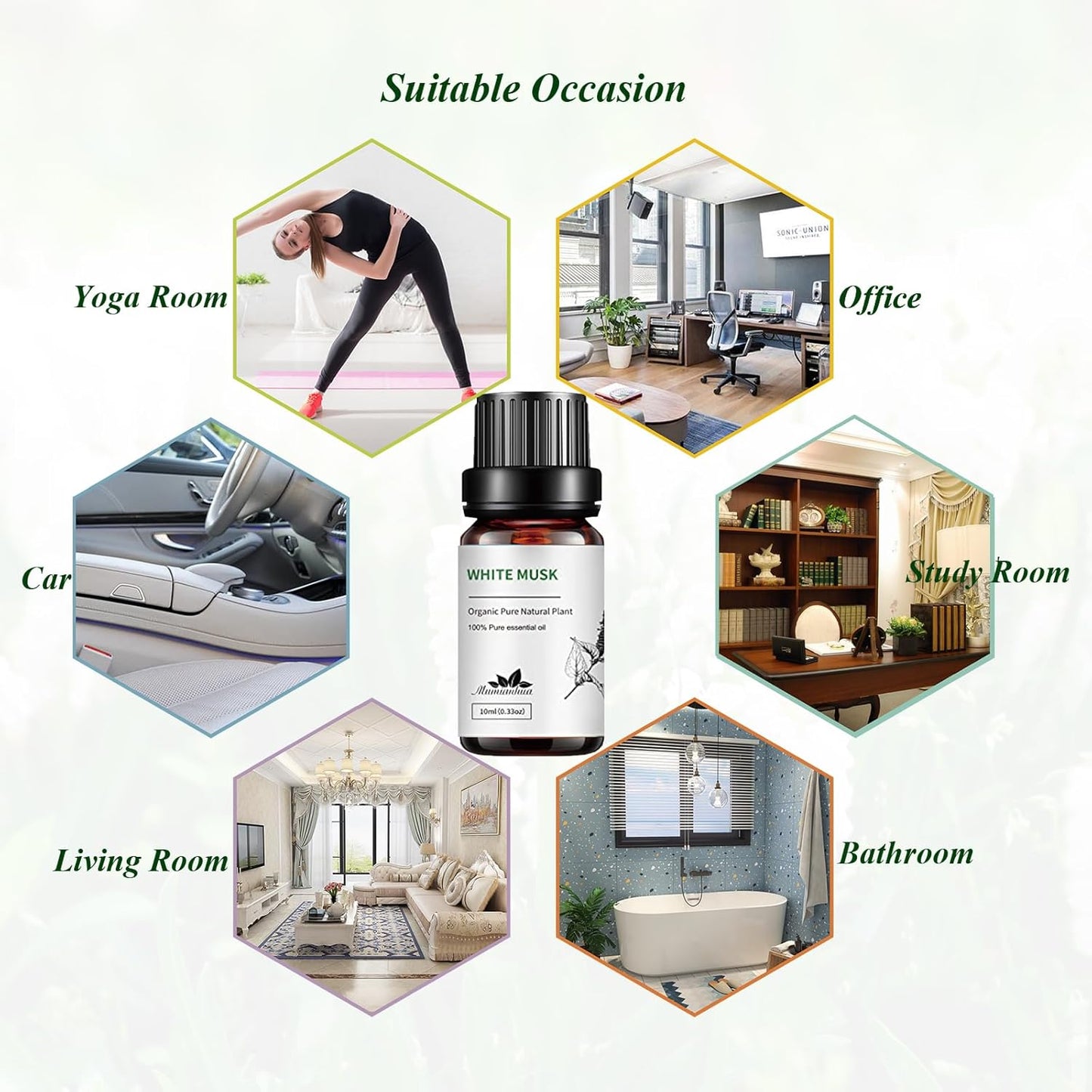 Mumianhua Pure White Musk Essential Oil - Therapeutic Grade Undiluted for Aromatherapy, Perfume Making & Skin Care, Vegan Musk Fragrance Oil 10ml