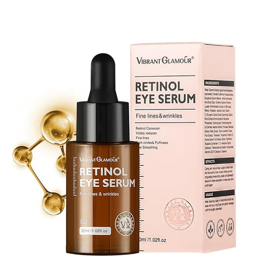 Retinol Eye Serum Anti Aging Under Eye Cream Visibly Reduces Wrinkles Fine Lines in 4-8 Weeks - Tightening Firming with Double Retinol 30ml