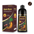 Dark Brown Hair Dye Shampoo 3 in 1, Instant Natural Hair Color Shampoo for Women Men 100% Gray Hair Coverage Champu Para Canas Mujer, Lasting 3-4 Weeks & Easy to Use & All Hair Types, 500ml