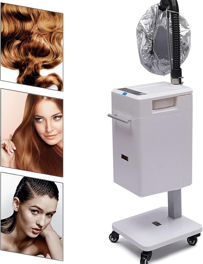 500W Professional Hair Steamer Multifunctional Nano Hair Steamer Hooded Anion Hair Color Processor Stand Up Hair Care Repairing Dyeing for Salon Spa Beauty Care Equipment
