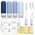 16 Pack Travel Bottles for Toiletries, Leakproof Travel Containers for Toiletries, TSA Approved Silicone Travel Accessories Squeezable Refillable 3oz for Shampoo Conditioner Lotion
