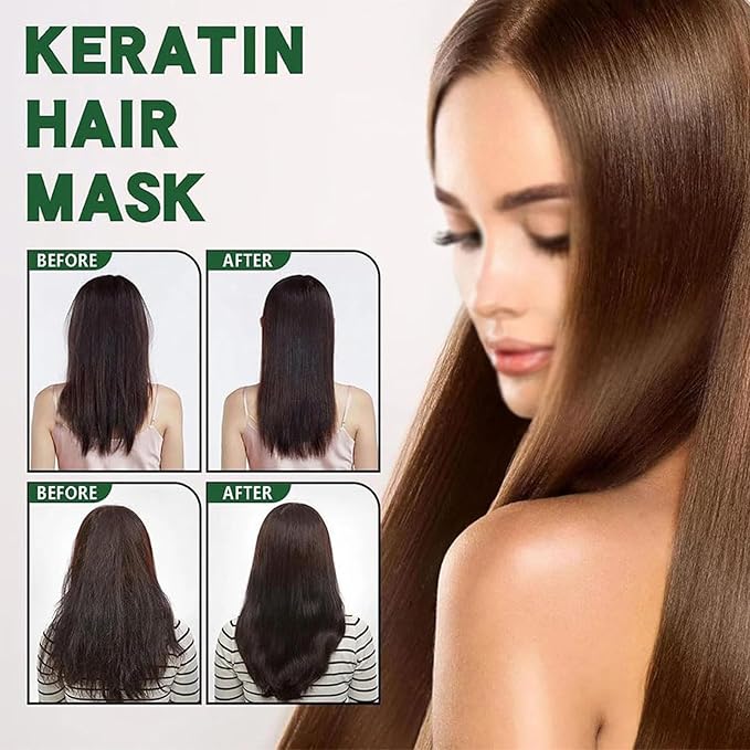 Polypeptide Keratin Hydrating Smoothing Hair Damage Repair Cream,Polypeptide Keratin Hair Treatment,Deep Conditioning Hair Mask Lasting Shine And Smoothness For Dry For Women