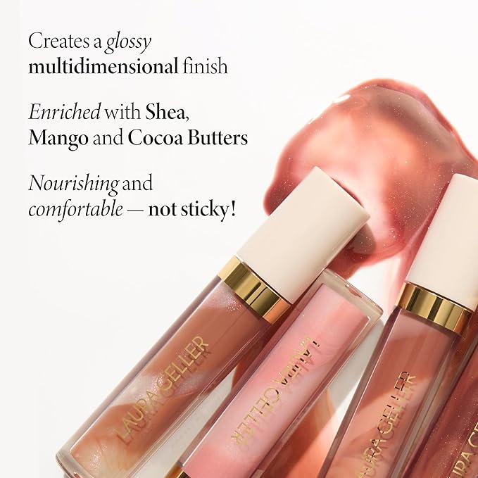 LAURA GELLER NEW YORK Italian Marble Glossy Lip Tint - Moisturizing Lip Gloss - Enriched with Shea, Mango and Cocoa Butters (05 Cosmo Nights)