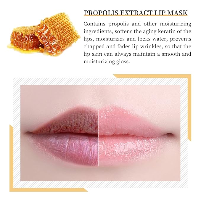 2 PCS Bee Honey Lip Balm Honey Pot, Bee Honey Lip Mask, Reduces Lip Lines, Hydrate & Moisturizing Lip Skin Care, Prevention Dry Cracked Lips, Bee Honey Lip Balm for Lip Repair Treatment