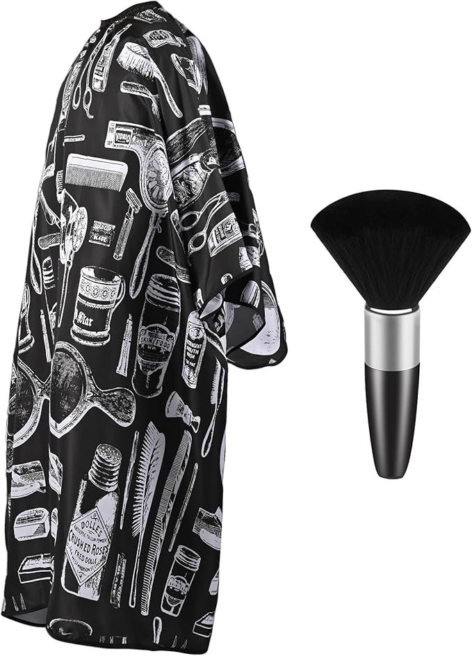 ULG Professional Hair Cutting Cape with Neck Duster Brush Waterproof Extra Large Size Salon Barber Cape Haircut Cape for Men