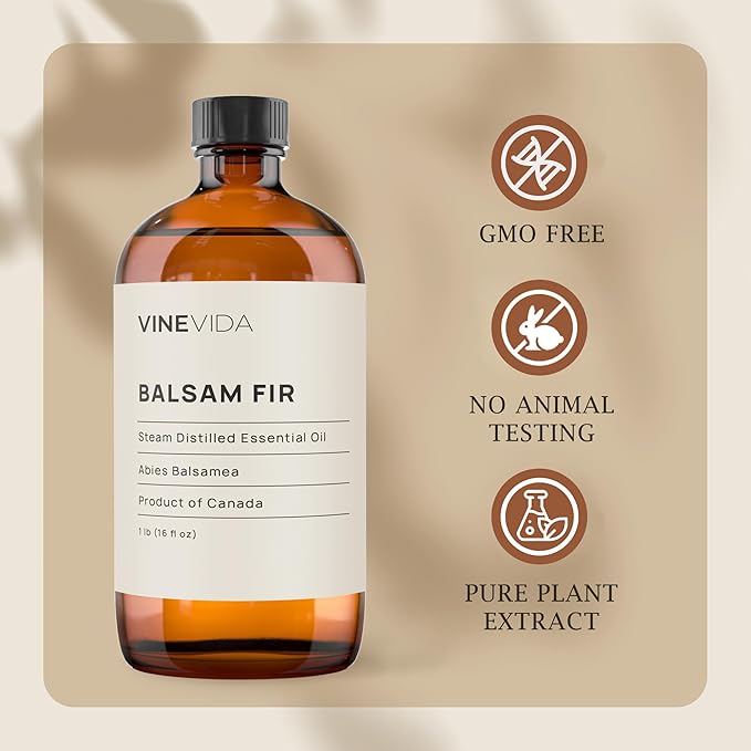 VINEVIDA Balsam Fir Essential Oil 16 oz - Pure, Undiluted