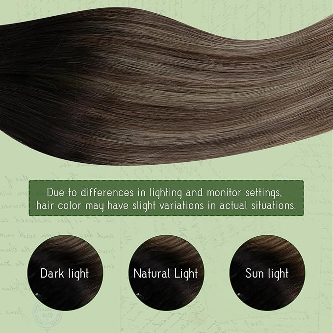 RUNATURE Balayage Clip in Hair Extensions Real Human Hair, Remy Hair Extensions Clip Ins, Double Weft Human Hair Clip in Extensions, 16 Inch 120g 7pcs #1B/6/27 Black Rooted to Brown Highlight Blonde