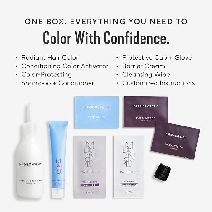 Madison Reed Radiant Hair Color Kit | 4VR Darkest Cool Sangria (Volterra Amethyst) for 100% Gray Hair Coverage | Salon Quality Permanent Hair Dye | PPD-Free & Ammonia-Free | (Packaging Varies) 2 Pack