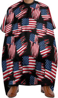 Extra Long Professional Salon Cape, Cool American Flag Apron Haircuting Salon Cape Gown for Hair Cutting Styling