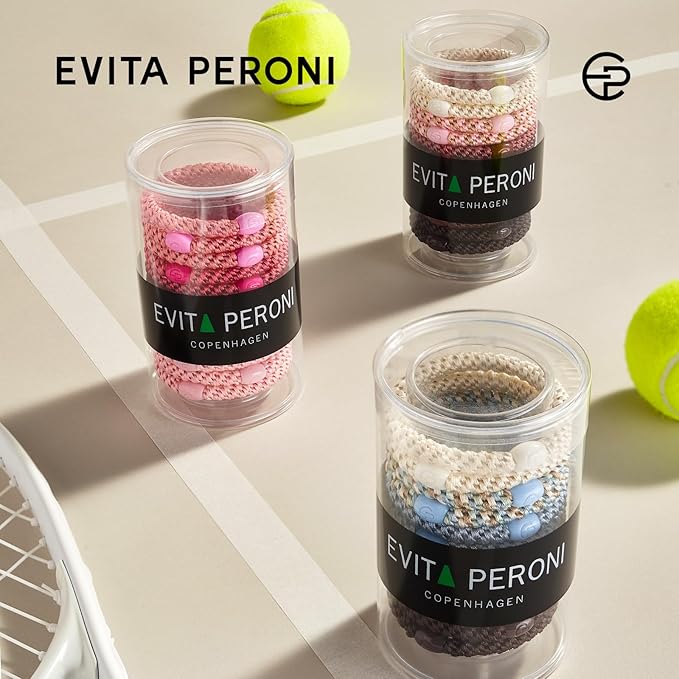 EVITA PERONI 12 Pcs Hair Ties, High Elastic Ponytail Holders, Hair Ties No Damage for Thick Curly Hair Women Men (Burnt Rose Blush)