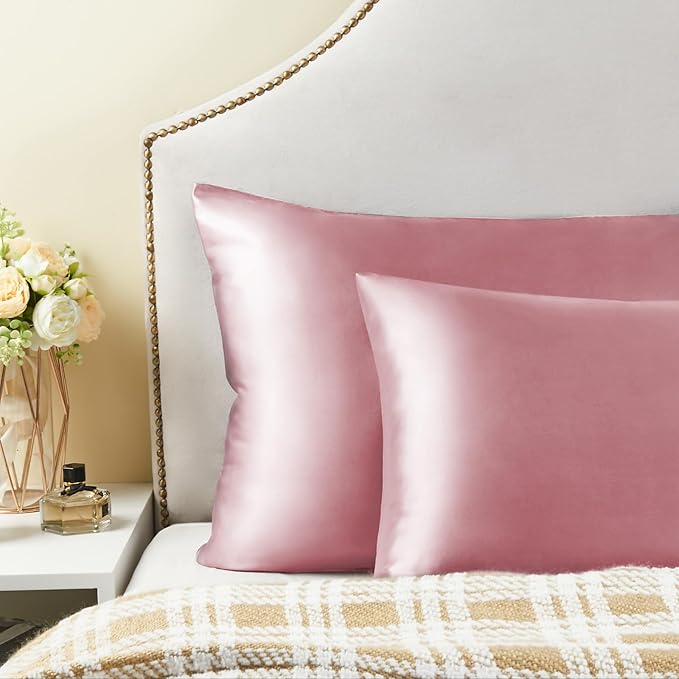 BEDELITE Satin Pillowcase for Hair and Skin, Super Soft Similar to Silk Pillow Cases 4 Pack with Envelope Closure, Cooling Pillowcases for Women Men (20"x36" King Size, Nostalgia)