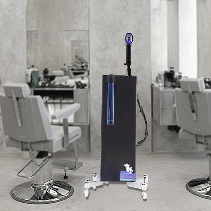 Multifunctional Hair Salon Nano Hair Steamer, 3-in-1 Professional Nanoscale Spray for Hair Care Hair Repair, 1300W Vertical Hair Salon Nano Steamer with Bottom Wheels and Smart Touch Control