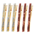 Cobahom 6 Pcs Duckbill Hair Clips Acrylic Resin Hair Clip Metal Duck Teeth Hair Pins Chic Tortoise Shell Hair Barrettes for Thick Hair (3 Coffee Color + 3 Yellow)