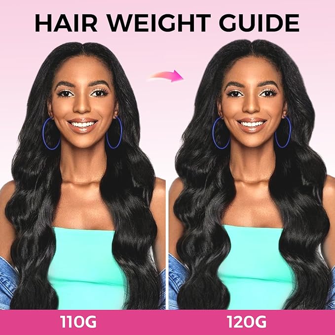 Lashey Seamless Clip in Hair Extensions Human Hair 120g 7pcs Body Wave Remy Human Clip in Hair Extensions with Full End 18 Inch Natural Black Thick