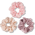 OLESILK 100% Mulberry Silk-Scrunchies for Hair Sleep, Women Grils Silk Hair Ties for Frizz & Breakage Curly Hair, No Damage, Elastics Ponytail Holder, 3 Pack