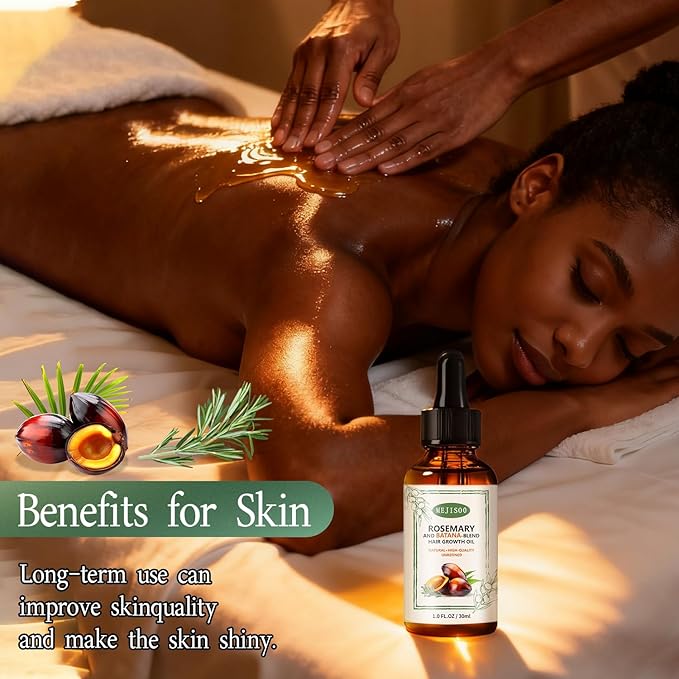 2 Pack Organic Batana Rosemary Oil for Hair Growth & Anti-Hair Loss, 2PCS 1 fl oz Natural DHT Blocker Scalp Treatment for Thinning Hair, Nourishing Dry Scalp & Strengthening Follicles