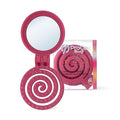 Mini Detangler Travel Hair Brush with Mirror, Makaron Hair Brushes for Women, Men and Kids, Unique 3D Flexible Design for All Hair Types, Styling Accessory, Travel Essentials for Women (DARK PINK)