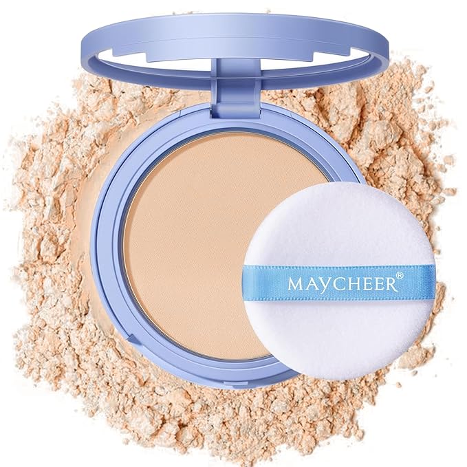 Oil Control Face Pressed Powder, Matte and Smooth Translucent Powder Setting Powder Makeup, Waterproof Long Lasting Finishing Face Powder, Cruelty-free(#02 NATURAL BEIGE)