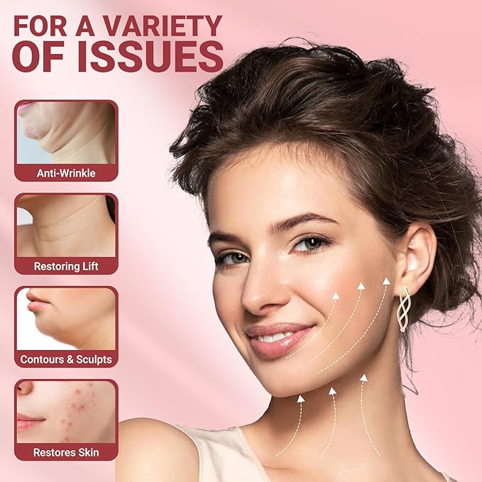 Reusable V Line Lifting Mask with Chin Strap for Sleeping,Face Lift Prevent Sagging, Jaw Exerciser,Pink,M