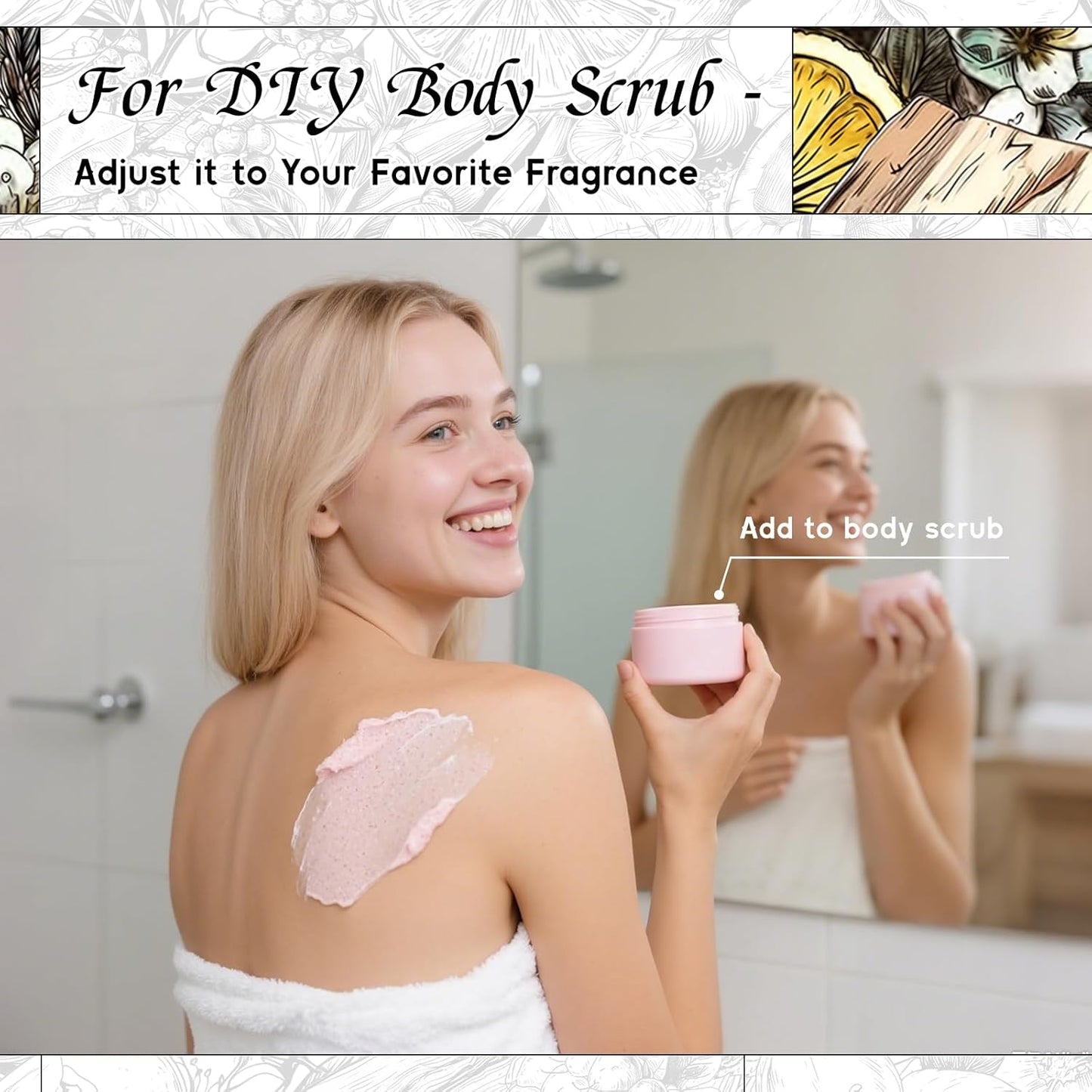 HIQILI Frost Bloom Fragrance Oil, Ocean & Lily of The Valley Scents, for Diffusers, Candles, Soap, Perfume & Hair Mist Making, Long Lasting - 1 Fl Oz