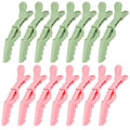 Ondder 14 Pack Alligator Hair Clips for Styling - Larger Salon Pro Clips for Coloring, Cutting, Sectioning, and Hair Accessories for Women, Men, Girls, Teens - Pink Green