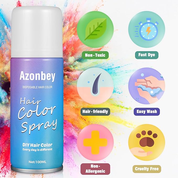 Halloween Hair Spray,Temporary Hair Color Spray for Women Kids Men,Washable Hairspray,Colored Hair Spray,Color Hairspray for Halloween,Party,Cosplay,Christmas Day (06#Pink)