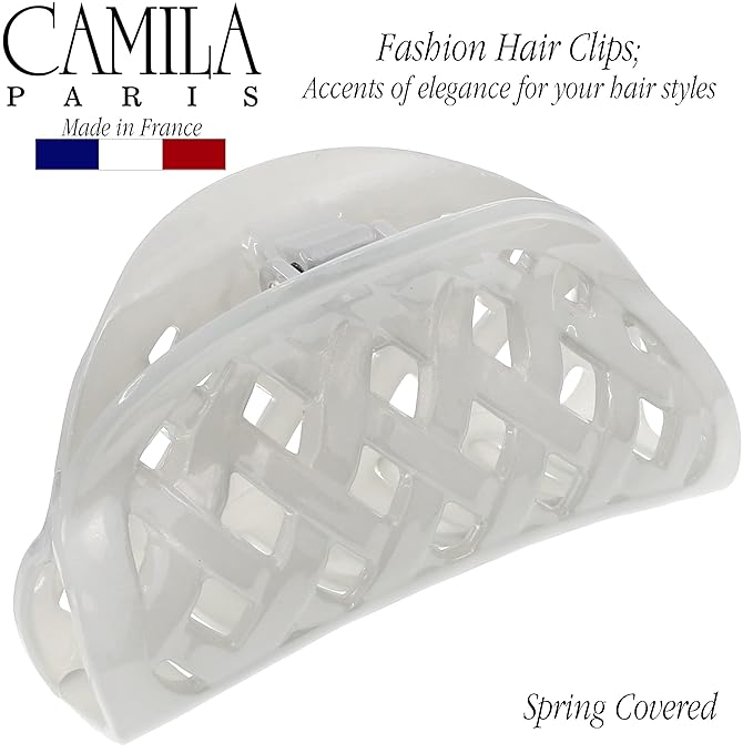 Camila Paris CP3203 French Hair Clip for Women With Thick, Long, Curly, or Wavy Hair - Girls Claw Jaw Clips, Durable Styling Big Claw for Strong Hold, No Slip Grip - Made in France