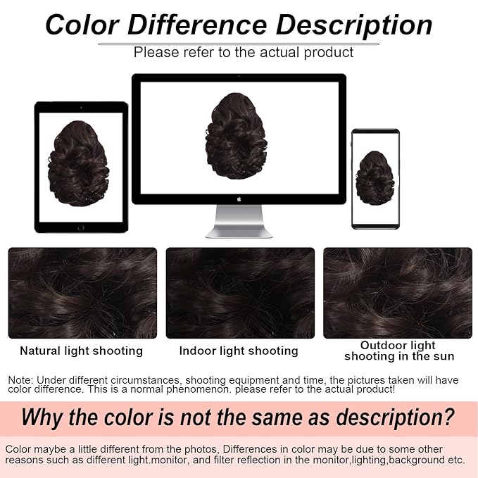 Ponytail Extension, Clip on Ponytails for Women, 9" Claw Clip in Short Curly Wavy Pony Hair Extension for Women - Darkest Brown