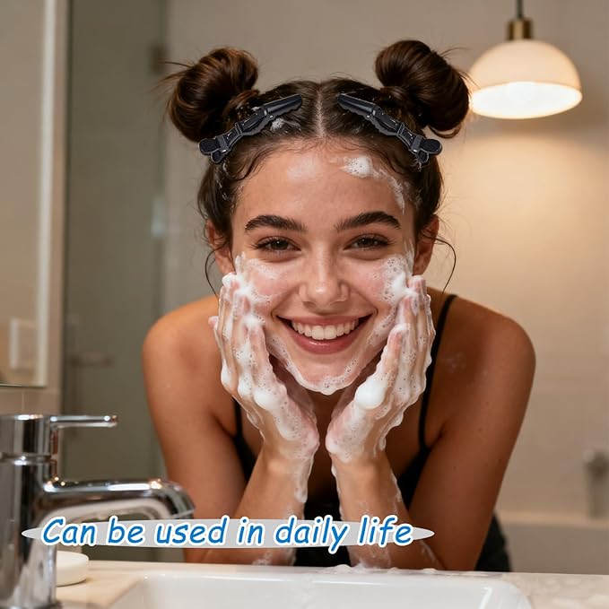 10 Pcs Alligator Hair Clips Styling Sectioning Clips Professional Salon-Grade Hair Clips for Hair Styling, Coloring, Cutting (Black)