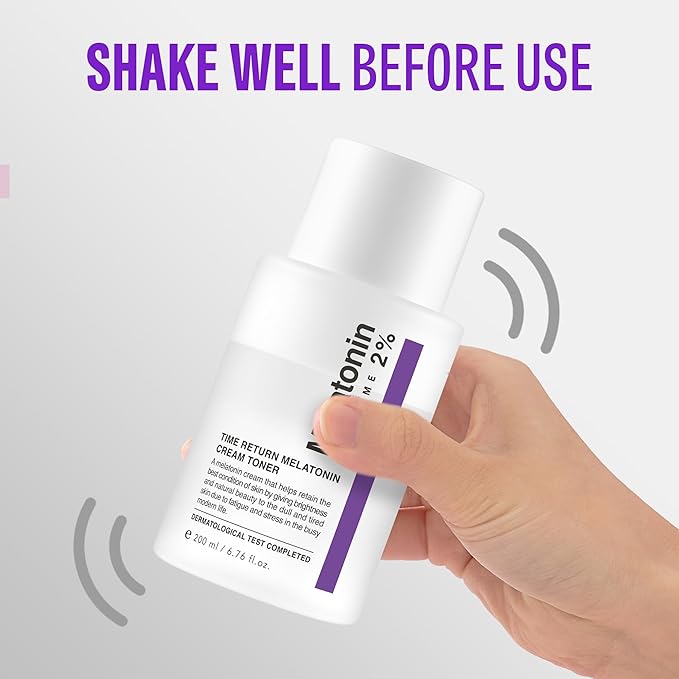 Time Return Melatonin Cream Toner | Highly Moisturizing Facial Toner for Sensitive Skin | Clarifying & Calming Toner for Face | Hydrating Toner for Face | Toner Cream Skin Toner (6.76 fl oz)