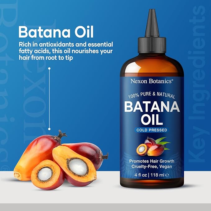 Raw Batana Oil for Hair Growth 4 fl oz - 100% Pure, Natural, Cold-Pressed Oil for Hair, Skin, Face & Lashes - Aceite de Batana