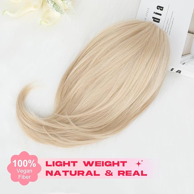 Ponytail Extension – 16” Claw Clip in Ponytail Hair Extensions Natural Soft Synthetic High Pony Tail Hairpieces for Women (Light Blonde, 16inch)